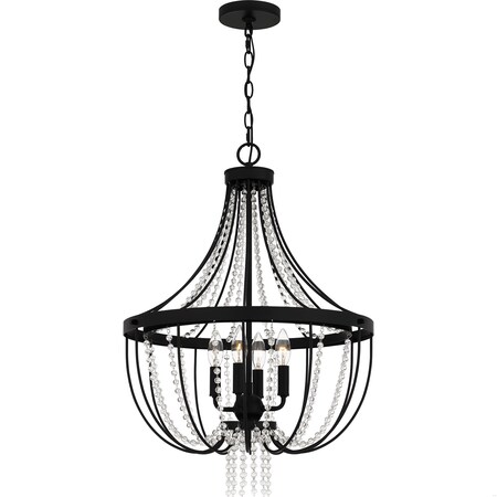 Quoizel Adelaide 4-Light Matte Black Pendant ADL2820MBK
